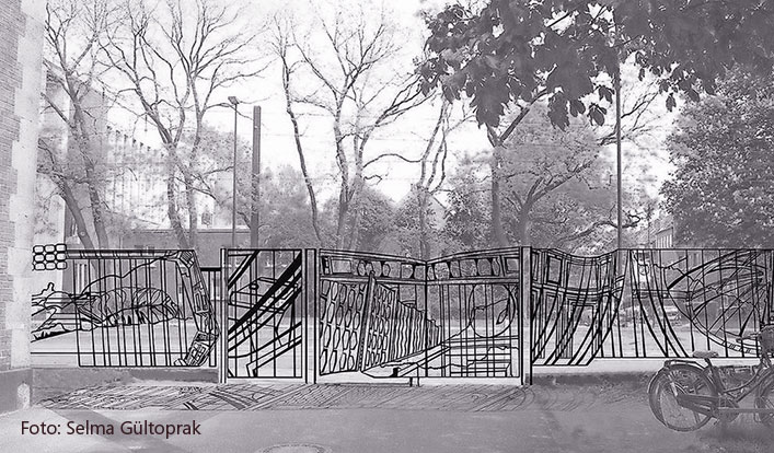 Künstlerin gestaltet Zaun für Goethe-Gymnasium